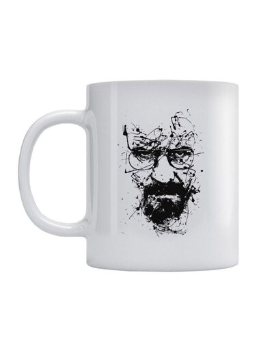 Face Printed Mug White/Black 350ml