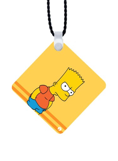 Simpsons Printed Car Mirror Pendant