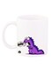 A Dinosaur Designer Mug White/Purple/Black 12ounce