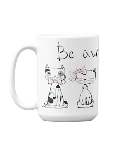 Premium Printed Ceramic Coffee Mug White 350ml