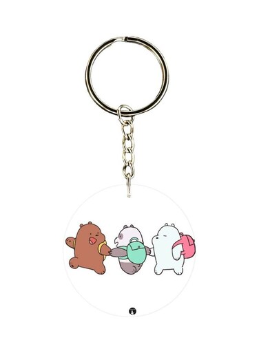 Animal Printed Dual Sided Keychain