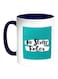 No Stress Relax Printed Coffee Mug White/Blue 11ounce