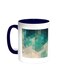 Colour Triangles Printed Coffee Mug Blue/White 11ounce