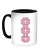 Vertical Decorative Drawing Printed Coffee Mug Black/White/Red
