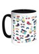 Fees Fashion Printed Coffee Mug White/Black 11ounce