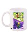 Cartoon Printed Coffee Mug White/Yellow/Purple 11ounce