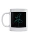 Life Printed Ceramic Mug White/Black/Blue