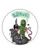 Cartoon Printed Fridge Magnet White/Grey/Green 5.5cm