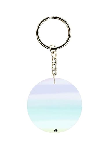Rainbow Printed Double Sided Keychain