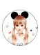 Girl Printed Fridge Magnet Multicolour