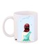 Cartoon Printed Coffee Mug White/Blue/Green 11ounce
