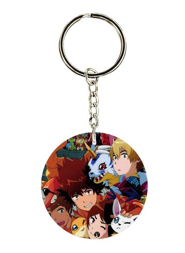Double Sided Anime Digimon Printed Keychain