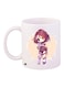 Cute Girl Printed Coffee Mug White/Purple/Brown 11ounce