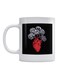 Heart Printed Mug White/Black/Red 350ml