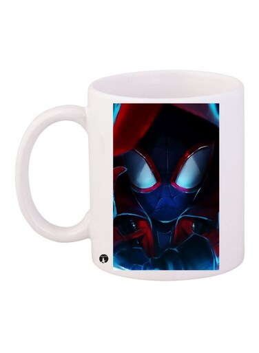 Cartoon Printed Coffee Mug White/Blue/Red 11ounce