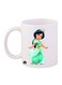 Durable Heat-Resistant Thick Wall Designed Ergonomic Handled Disney Printed Mug White/Green 11ounce