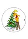 Pooh Printed Fridge Magnet Multicolour 5.5 x 5.5cm