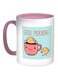 Good Morning Printed Coffee Mug Blue/White/Pink 11ounce
