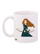 Printed Coffee Mug White/Brown/Blue