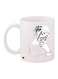 Girl Printed Coffee Mug White/Black/Grey 11ounce