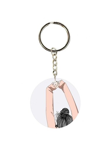 Cartoon Themed Single Sided Keychain