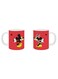 2-Piece Mickey Heart Printed Coffee Mug White/Red/Black