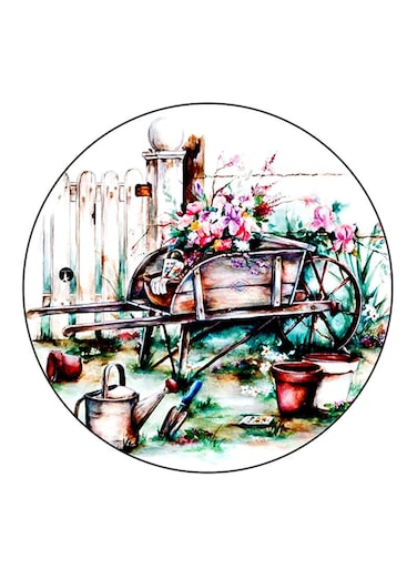 Vintage Art Printed Fridge Magnet Multicolour