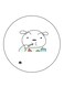 Rabbit Printed Fridge Magnet Round Multicolour