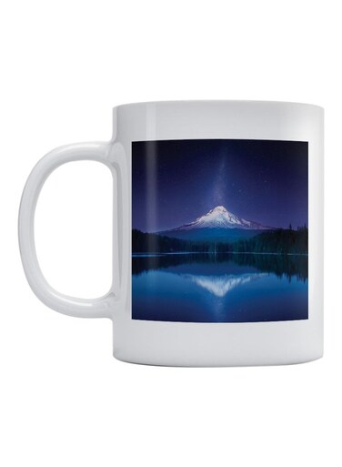 Mountain Printed Mug White/Blue