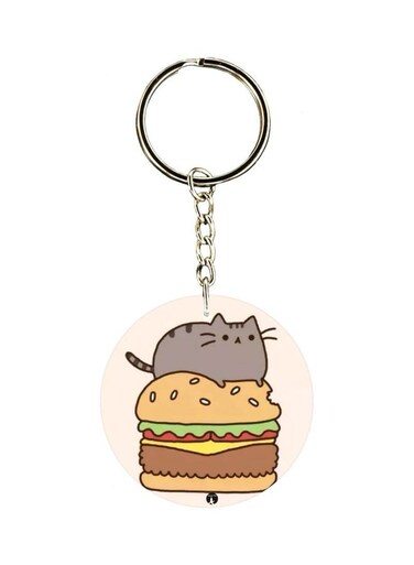 Cat Printed Keychain