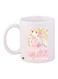 Cartoon Girl Printed Coffee Mug White/Pink/Green 11ounce
