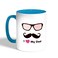 I Love My Dad Printed Coffee Mug, Turquoise 11 Ounce