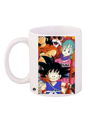 Dragon Ball Printed Coffee Mug White/Orange/Blue 11ounce