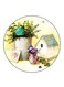 Vintage Art Printed Fridge Magnet Round Multicolour