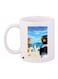 Cartoon Printed Coffee Mug White/Blue/Black 11ounce