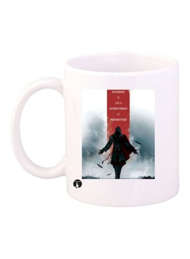 Assassin's Creed Scene Printed Mug White/Black/Red