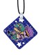 2-In-1 Jojos Bizarre Adventure Printed Keychain And Necklace Blue/Green/Purple
