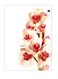 Floral Themed Metallic Plate White/Beige/Pink 20x15cm