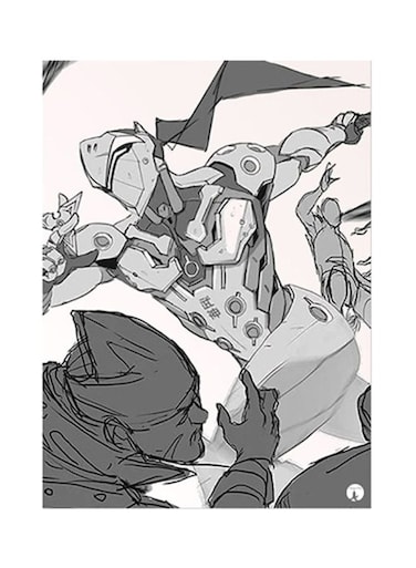 Video Game Overwatch Metal Plate Poster Grey 15x20cm