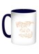 Thank You Printed Coffee Mug Blue/White/Orange 11ounce