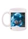 Cartoon Printed Coffee Mug White/Blue/Beige 11ounce