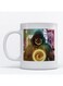 Mask By Neon Printed Mug White/Yellow/Grey