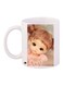 Doll Printed Coffee Mug White/Beige/Brown 11ounce