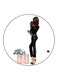 Woman Printed Fridge Magnet Multicolour