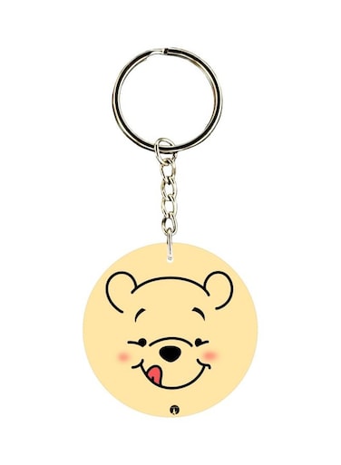 Pooh Printed Single Sided Keychain