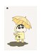 Shin Chan Themed Metallic Plate Yellow/Beige/Black 20x15cm
