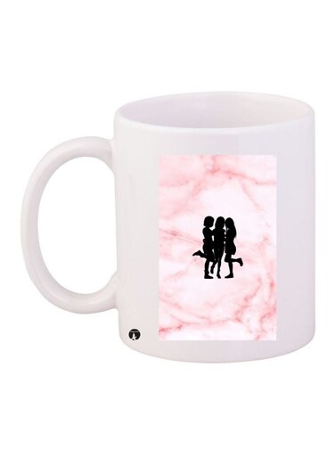 Girls Printed Coffee Mug White/Pink/Black 11ounce