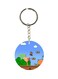 Cartoon Themed Single Sided Keychain
