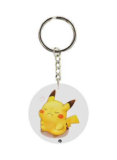 Pikachu Printed Keychain