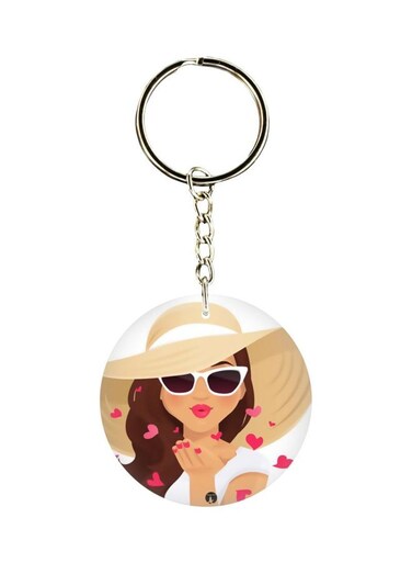Girl Printed Keychain